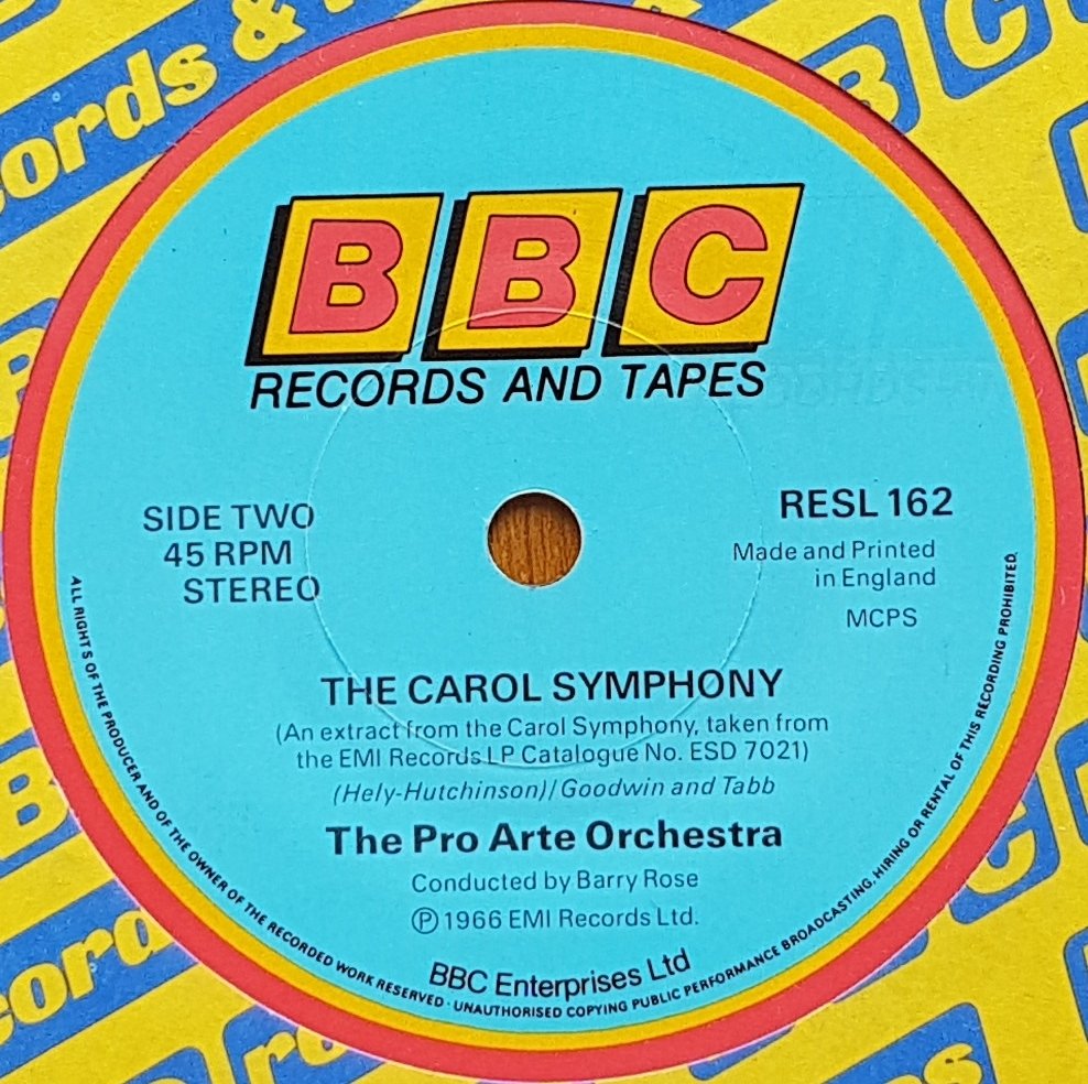RESL 162 The carol symphony (The box of delights) The Pro Arte Orchestra / Roger Limb from the BBC records and Tapes library Label